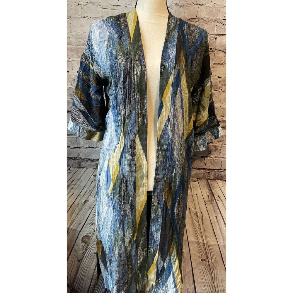 La Fee Maraboutee Kimono Blue Multicolor Womens 36 Approx‎ US M